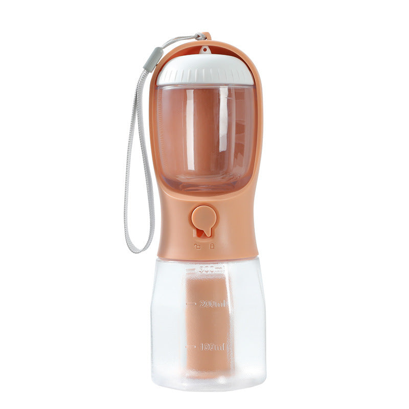 3-in-1 Dog Water Bottle with Food Container & Waste Bag Holder