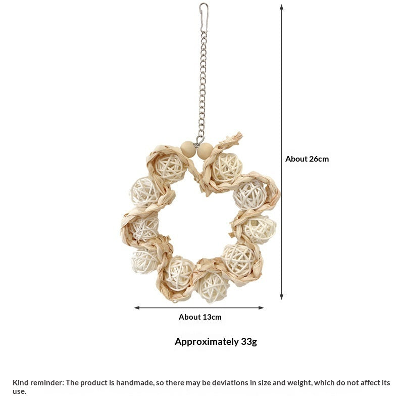 Decorative Bird Cage Ring Ornament – Hanging Parrot Cage Toy & Aesthetic Bird Cage Decoration