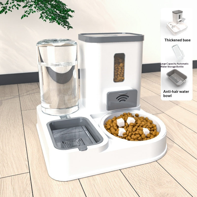 Pet Feeding & Drinking Station Bowl with Automatic Water Dispenser