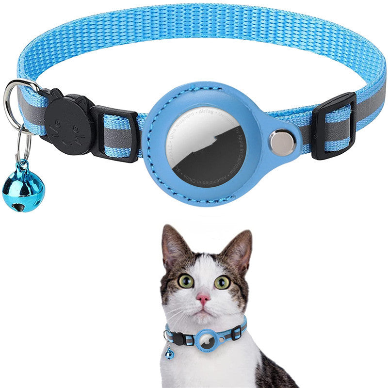 Reflective Air Tag Pet Collar | Waterproof GPS Tracker Holder for Dogs & Cats
