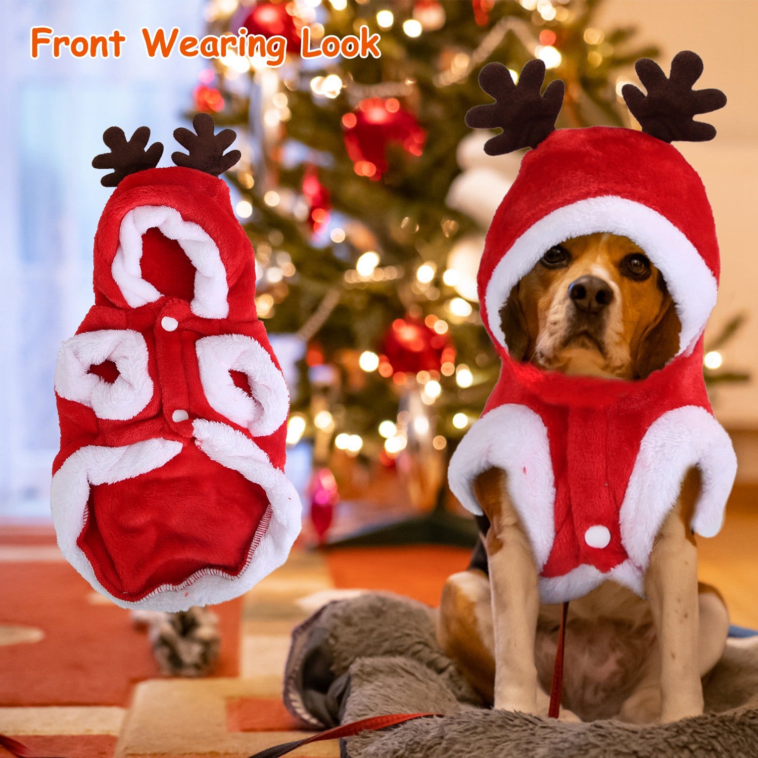 Pet Christmas Clothes Santa Dog Costume Winter Outfit