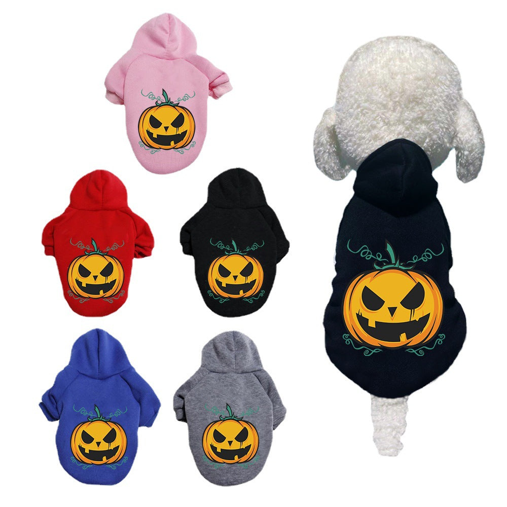 Halloween Dog Sweater Pumpkin Pet Clothes Cute Outfit