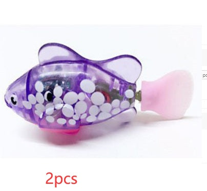 Interactive Electric Swimming Fish Toy for Cats | LED Robot Fish