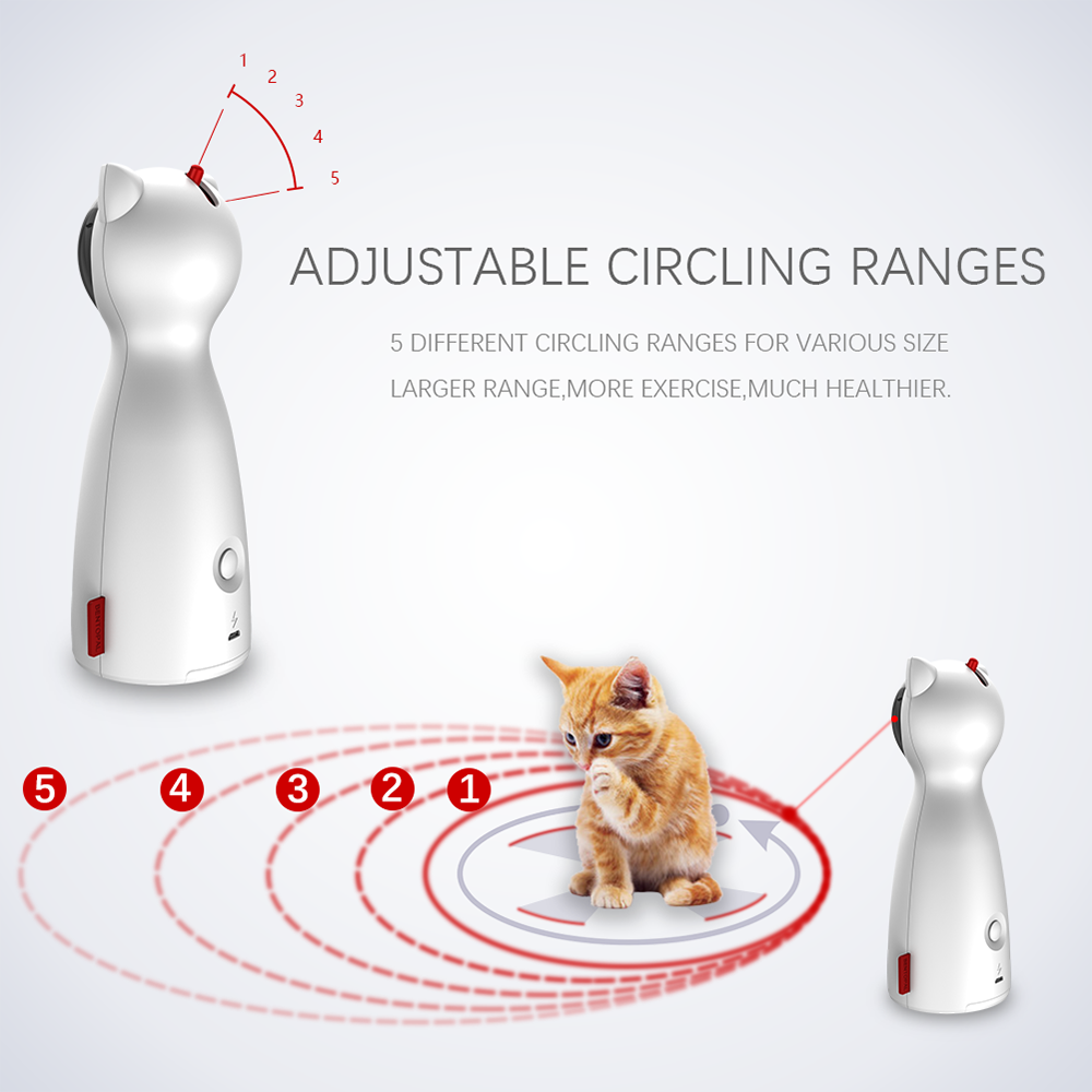 Smart Automatic Cat Laser Toy Interactive LED Training Toy