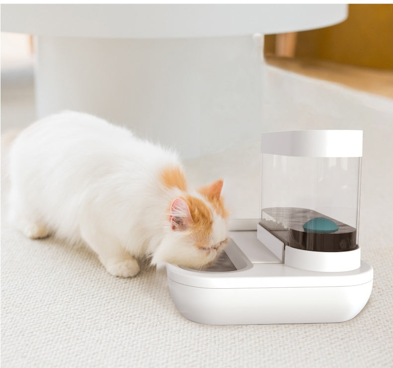 Automatic Cat Water Fountain – Pet Drinking & Feeding Bowl