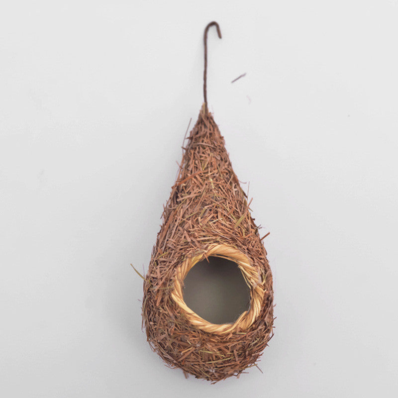 Handmade Natural Straw Bird Nest | Hanging Cage House