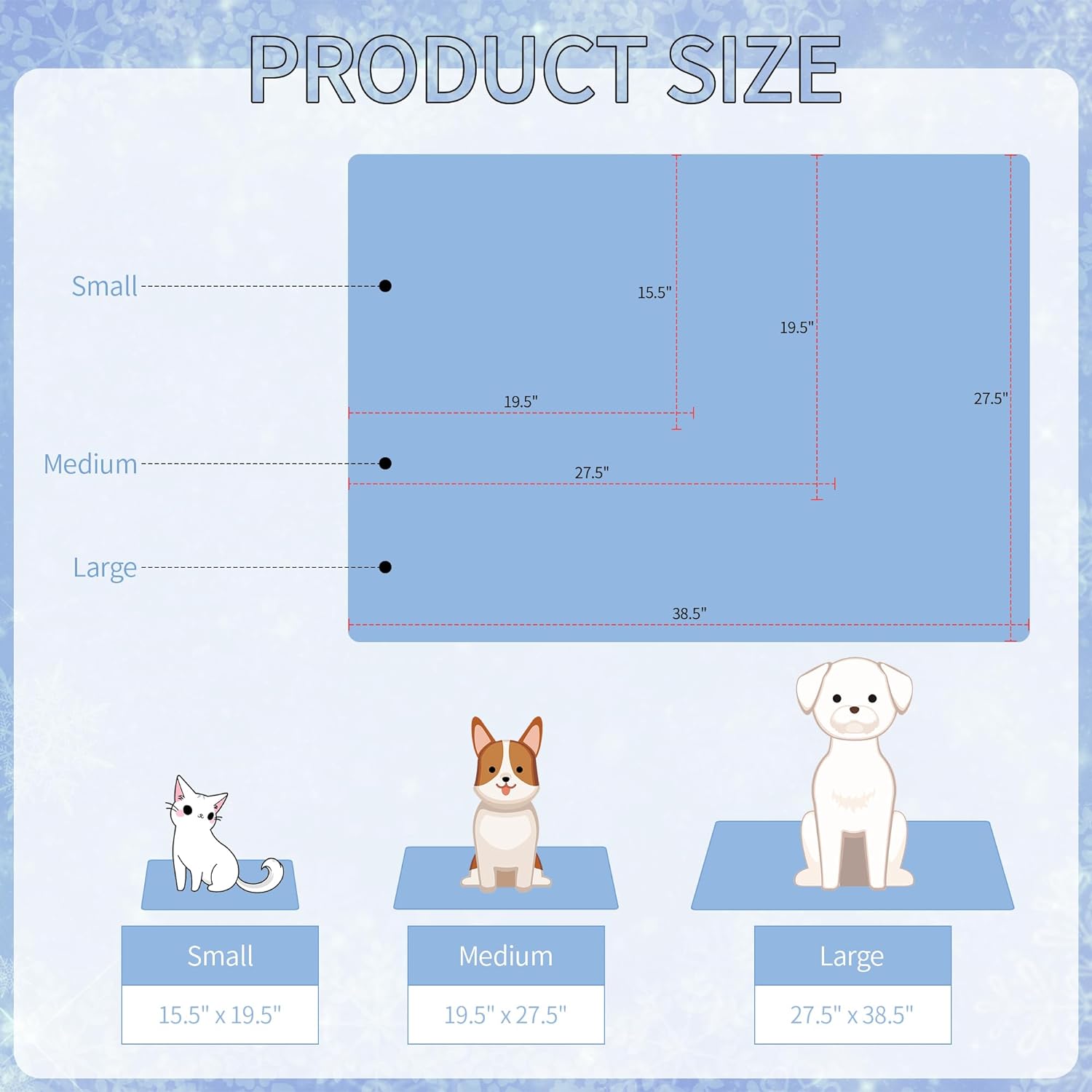 Cooling Mat for Cats and Dogs | Summer Cooling Pet Bed