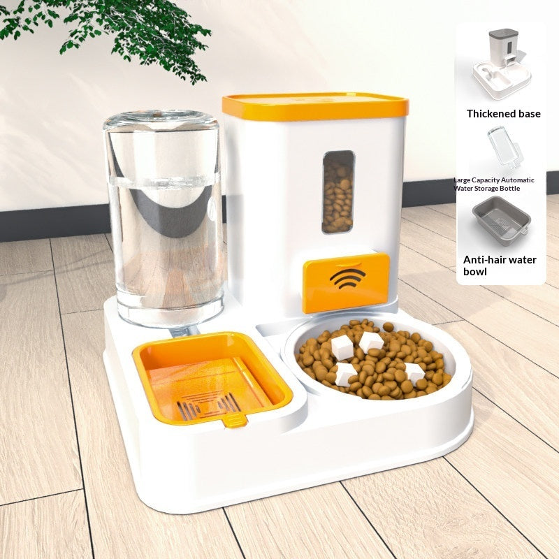 Pet Feeding & Drinking Station Bowl with Automatic Water Dispenser
