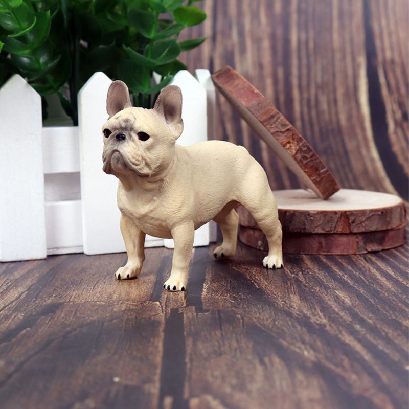 Realistic French Bulldog Figurine | Dog Model Toy for Display