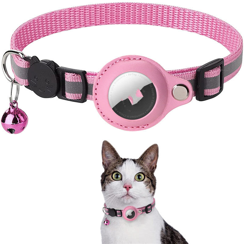 Reflective Air Tag Pet Collar | Waterproof GPS Tracker Holder for Dogs & Cats