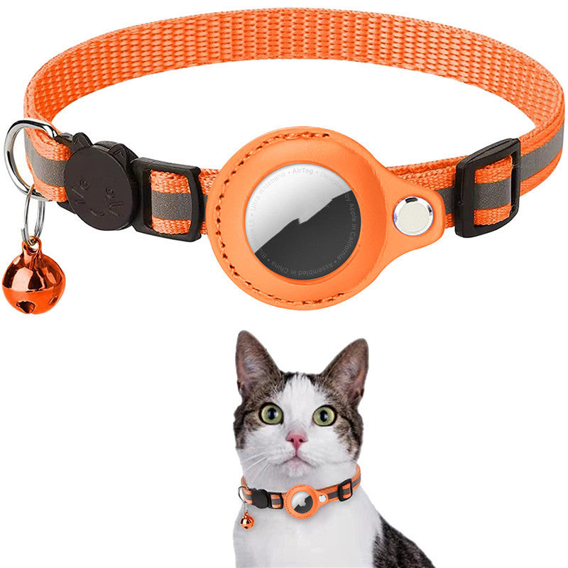 Reflective Air Tag Pet Collar | Waterproof GPS Tracker Holder for Dogs & Cats