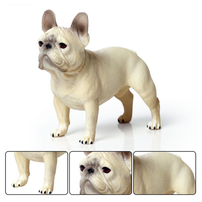 Realistic French Bulldog Figurine | Dog Model Toy for Display