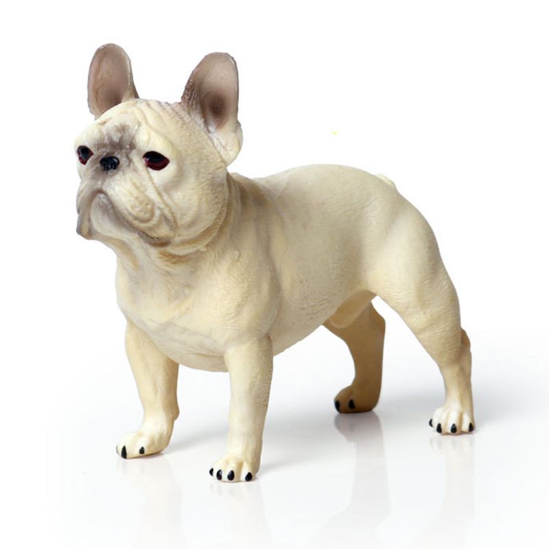 Realistic French Bulldog Figurine | Dog Model Toy for Display