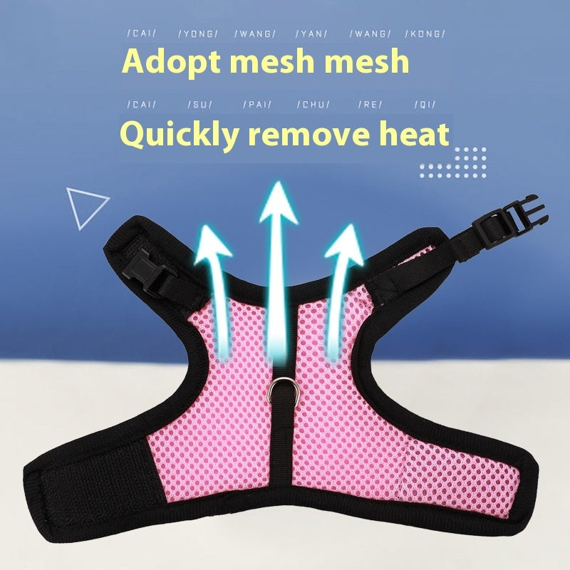 Adjustable Small Pet Harness Vest with Leash for Guinea Pig & Rabbit