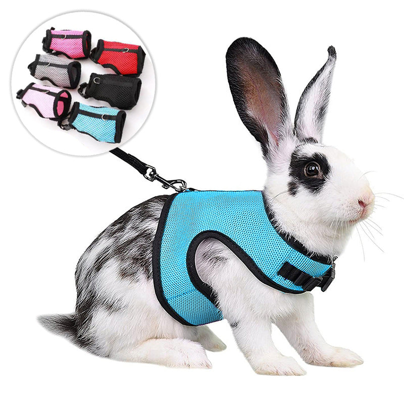 Adjustable Small Pet Harness Vest with Leash for Guinea Pig & Rabbit