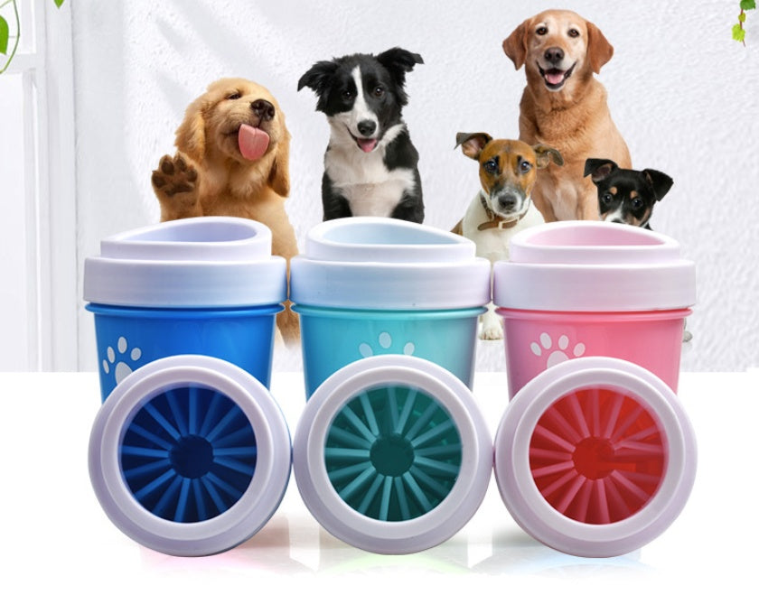 Dog Paw Cleaner Cup | Portable Silicone Paw Washer with Soft Bristles