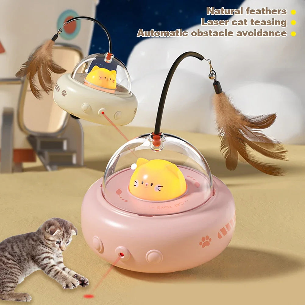 Smart Electric UFO Cat Teaser Toy | USB Rechargeable Interactive Toy