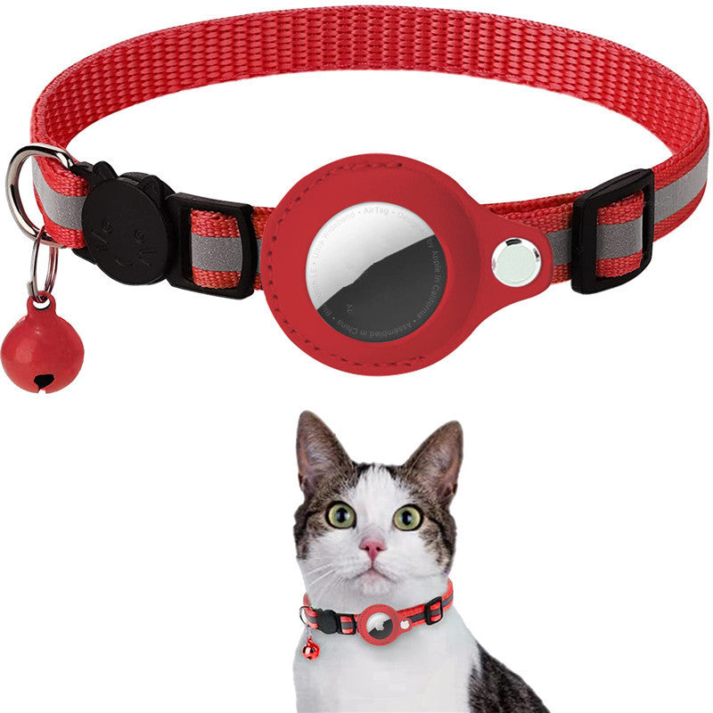Reflective Air Tag Pet Collar | Waterproof GPS Tracker Holder for Dogs & Cats