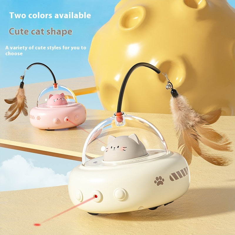 Smart Electric UFO Cat Teaser Toy | USB Rechargeable Interactive Toy