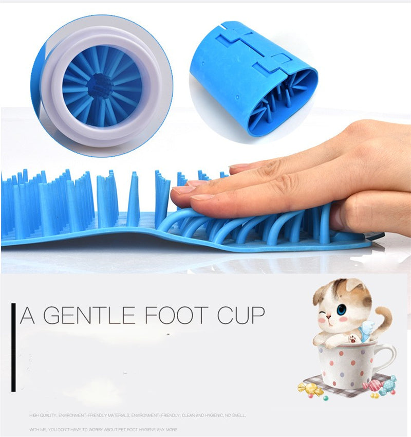 Dog Paw Cleaner Cup | Portable Silicone Paw Washer with Soft Bristles