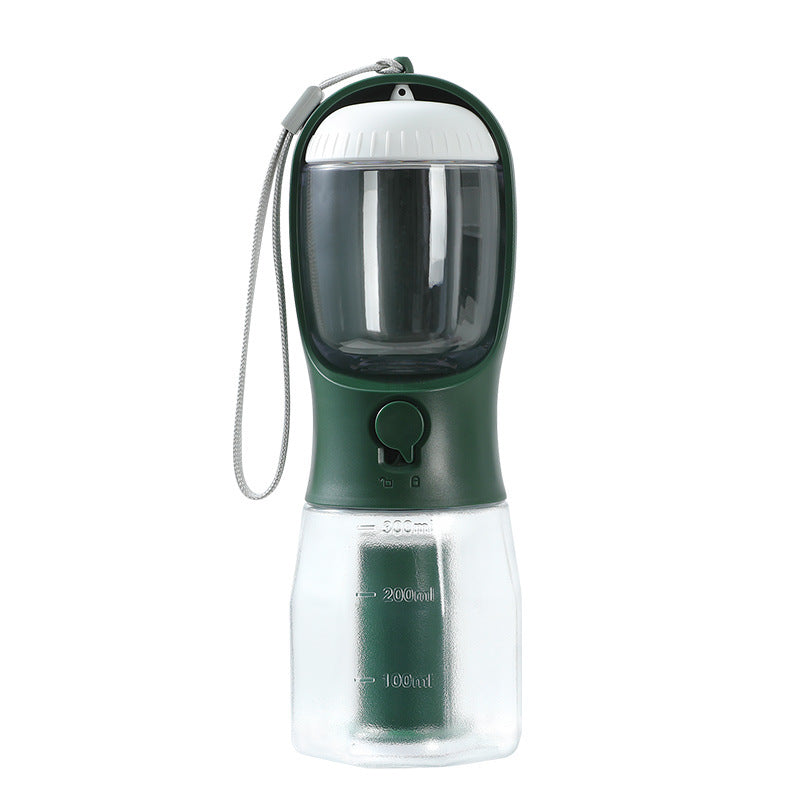 3-in-1 Dog Water Bottle with Food Container & Waste Bag Holder