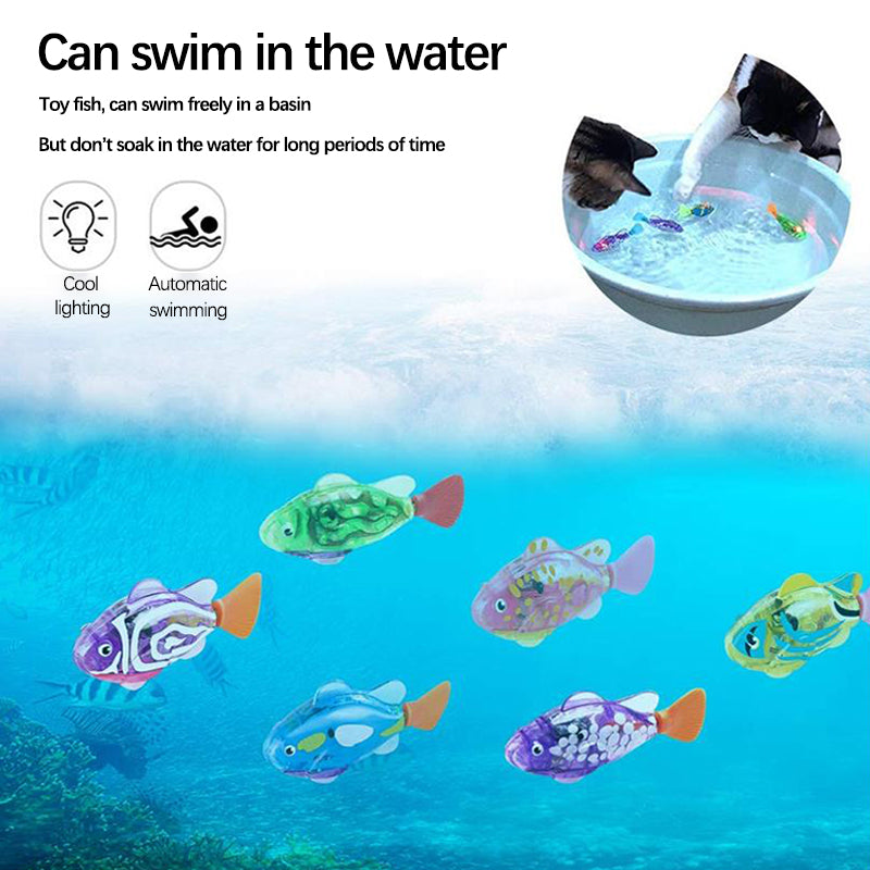Interactive Electric Swimming Fish Toy for Cats | LED Robot Fish