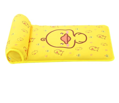 Summer Cooling Dog Mat with Pillow | Breathable Ice Silk Pet Bed