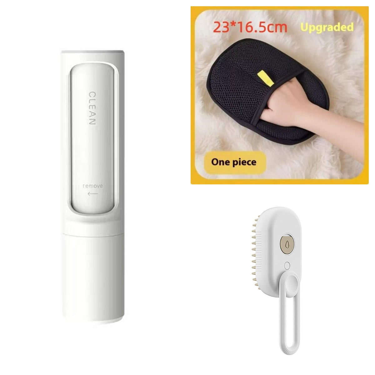 3-in-1 Electric Steam Pet Brush | Cat & Dog Grooming Comb