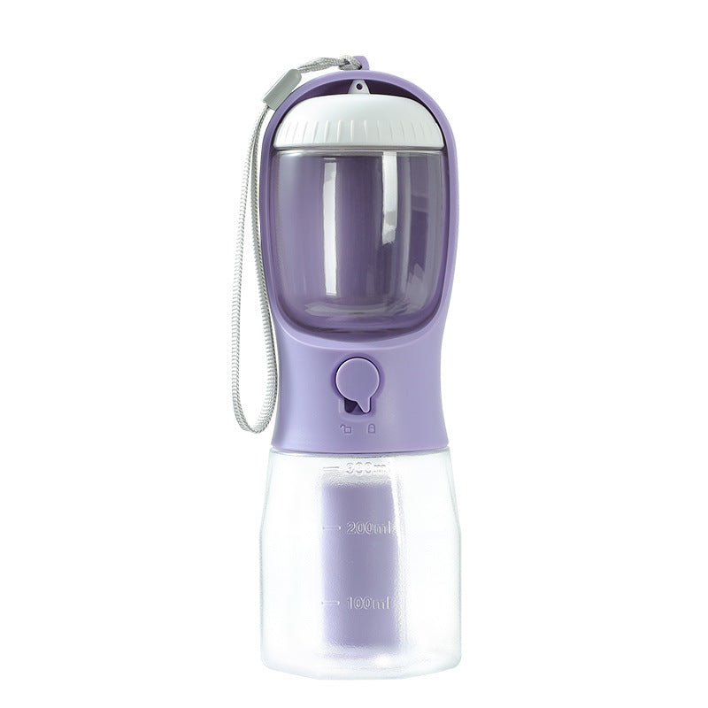 3-in-1 Dog Water Bottle with Food Container & Waste Bag Holder