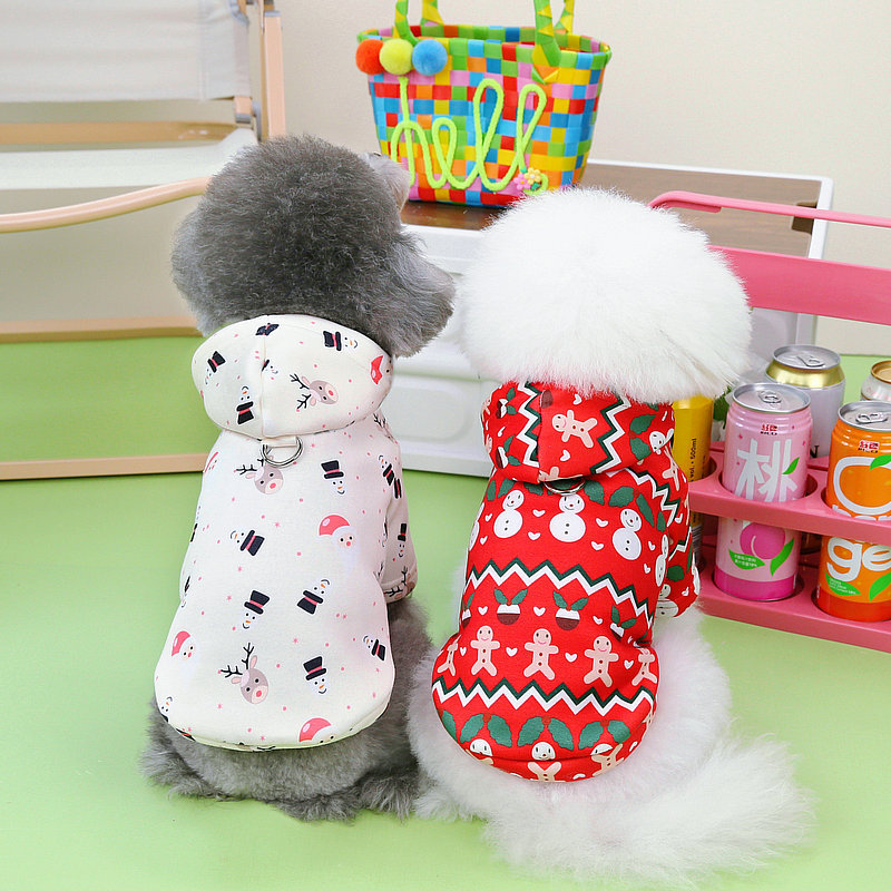 Dog Christmas Sweatshirt Pet Winter Clothes Festive Outfit