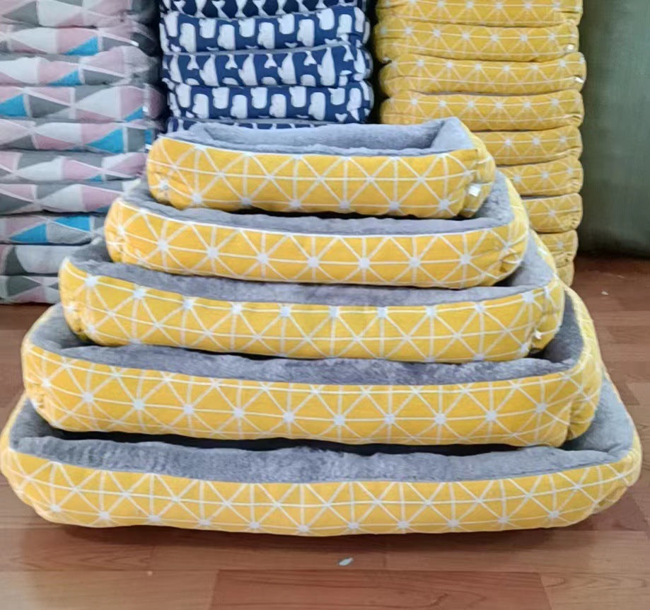 Moisture Proof Linen Pet Bed Soft Comfortable Dog Cat Bed