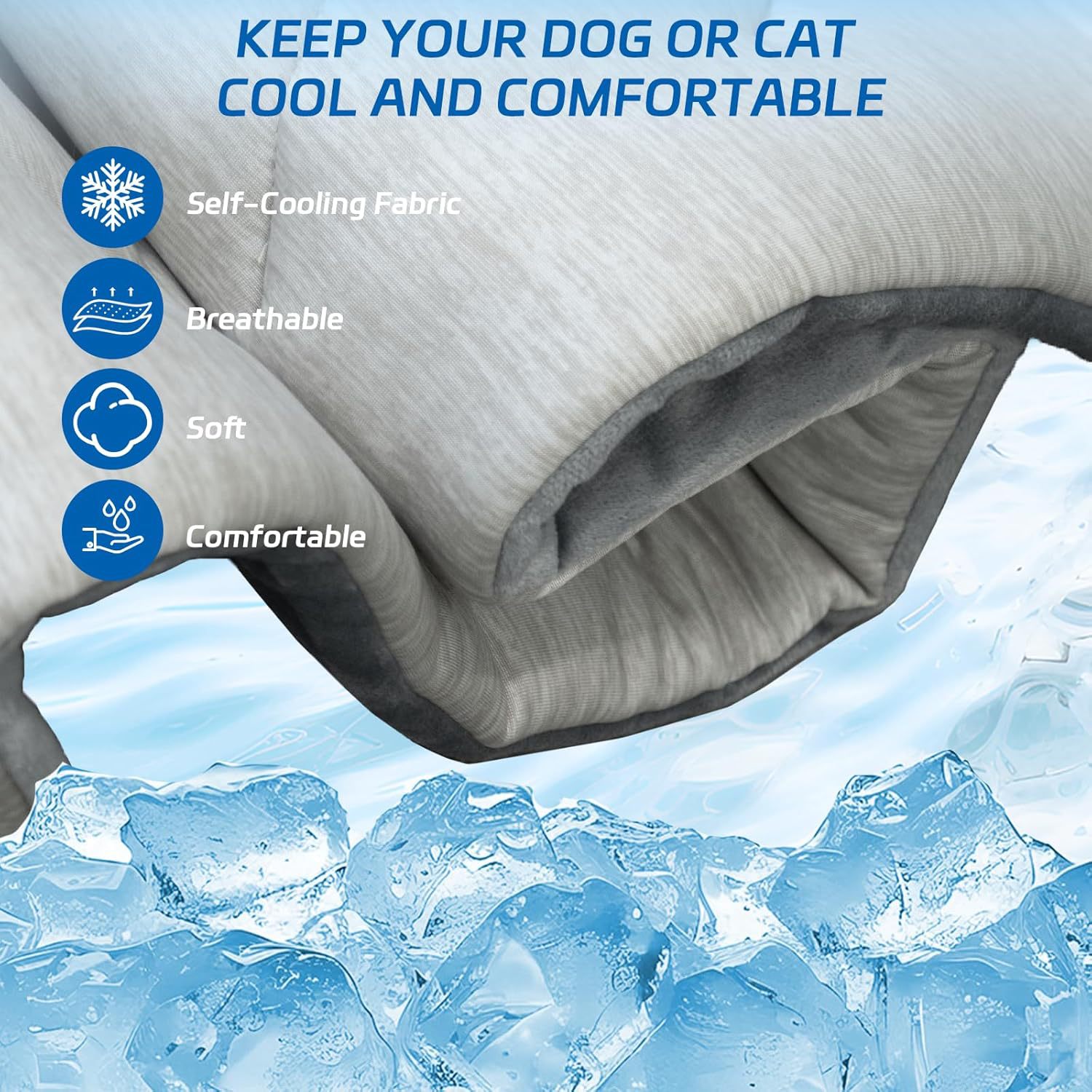 Pet Cooling Mat for Dogs | Portable Machine Washable Cooling Blanket