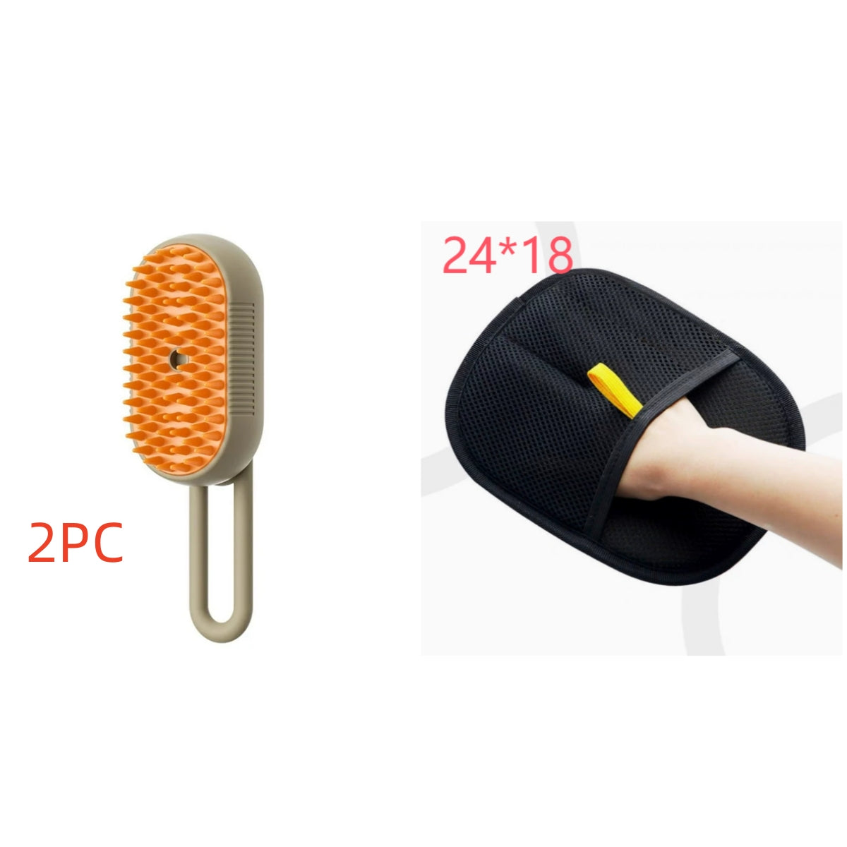 3-in-1 Electric Steam Pet Brush | Cat & Dog Grooming Comb