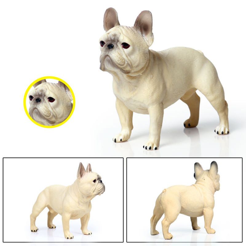 Realistic French Bulldog Figurine | Dog Model Toy for Display
