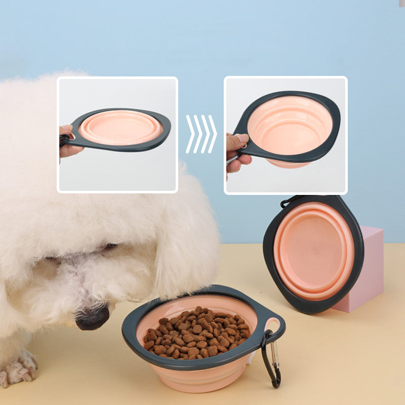 Collapsible Dog Bowl | Portable Foldable Travel Pet Food & Water Bowl for Dogs & Cats