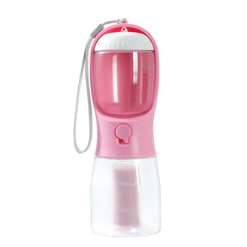 3-in-1 Dog Water Bottle with Food Container & Waste Bag Holder