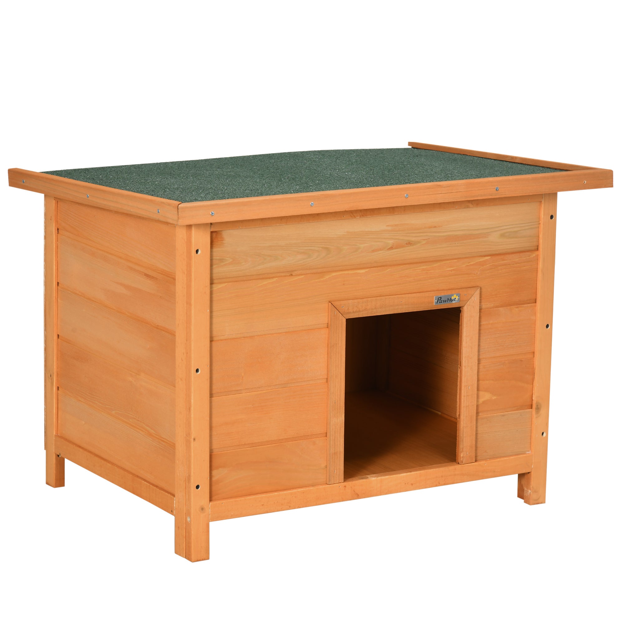 Wooden Dog Kennel Elevated Pet House Open Top Breathable Indoor Dog House