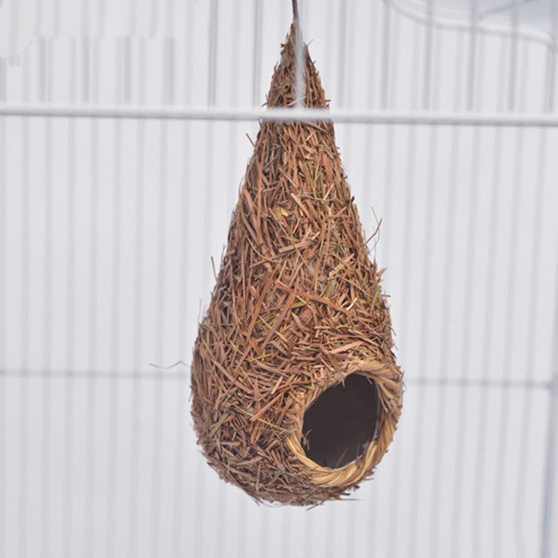 Handmade Natural Straw Bird Nest | Hanging Cage House