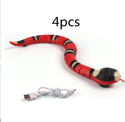 Smart Sensing Interactive Snake Cat Toy | USB Rechargeable  Cobra Toy