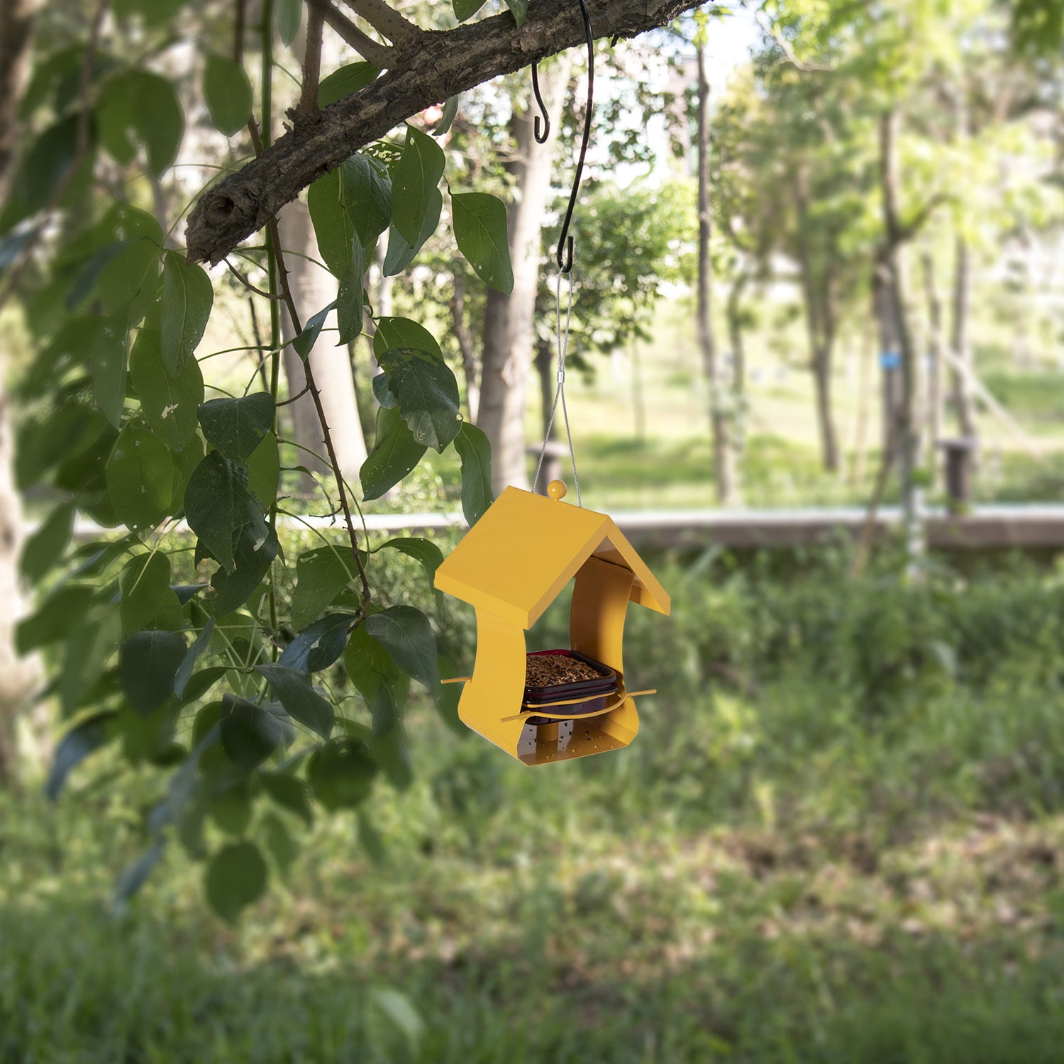 Hanging Metal Bird Feeder for Garden | Rust-Resistant Outdoor  Feeder