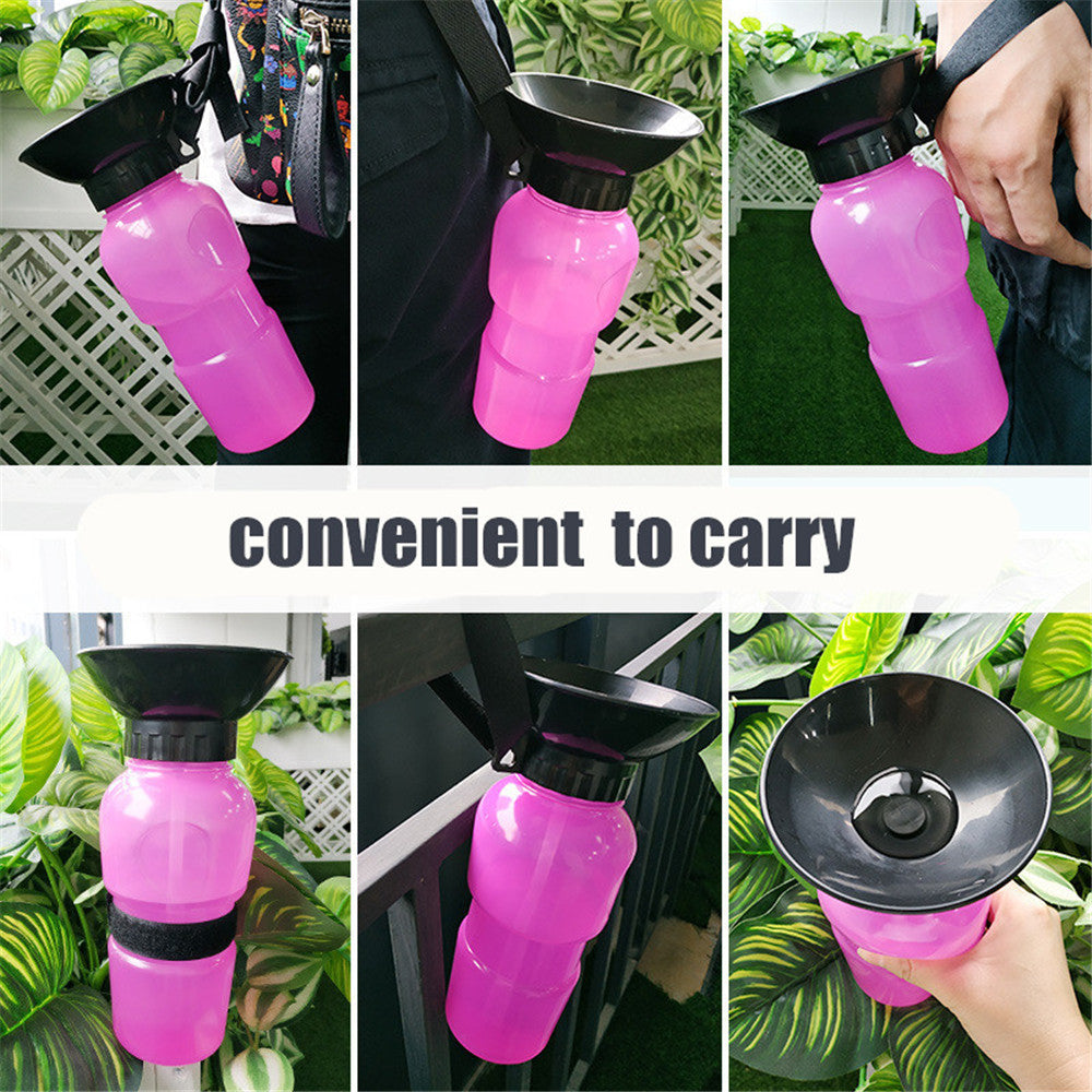 Portable Pet Water Bottle 500ml | Travel Dog & Cat Water Dispenser