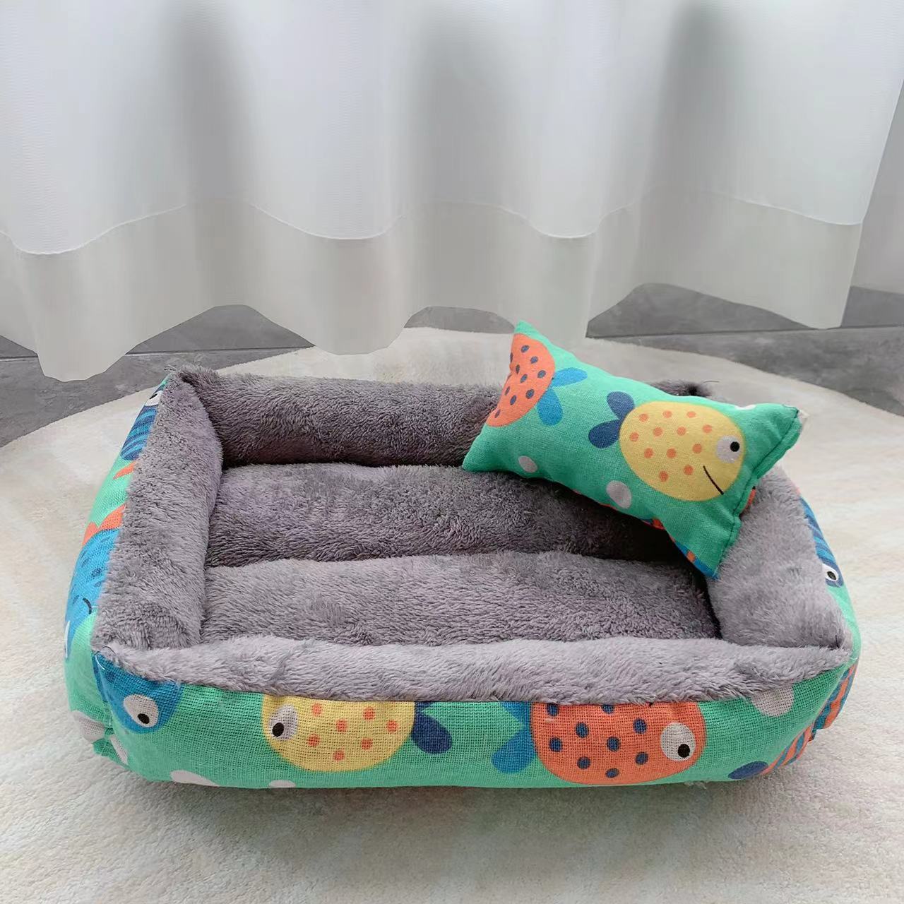 Moisture Proof Linen Pet Bed | Soft Comfortable Dog & Cat Bed