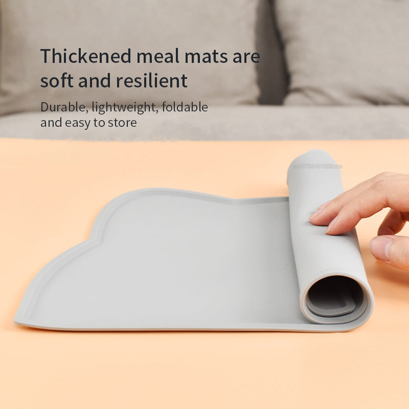 Silicone Pet Feeding Mat | Non-Slip Waterproof Cat Head Food Placemat for Dogs & Cats