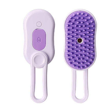 3-in-1 Electric Steam Pet Brush | Cat & Dog Grooming Comb