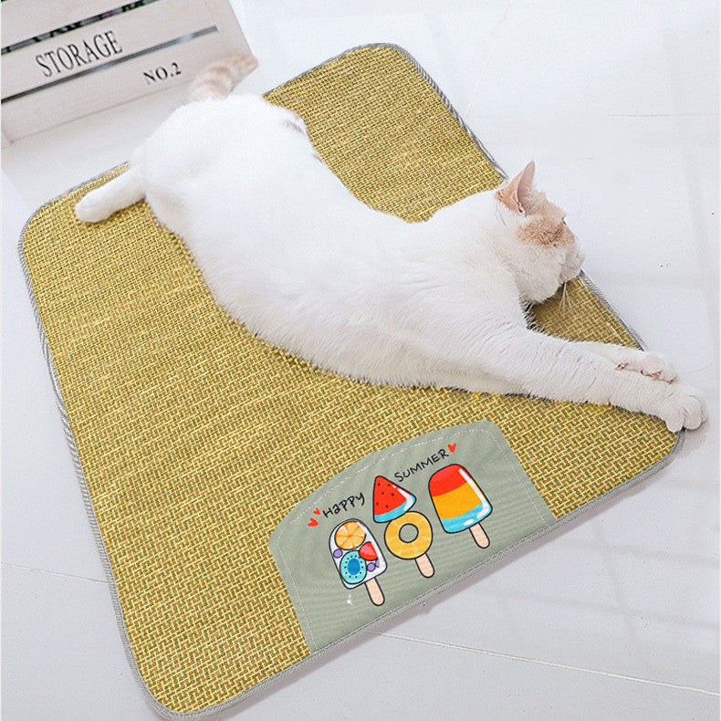 Cooling Rattan Pet Mat for Dogs & Cats | Summer Sleeping Bed