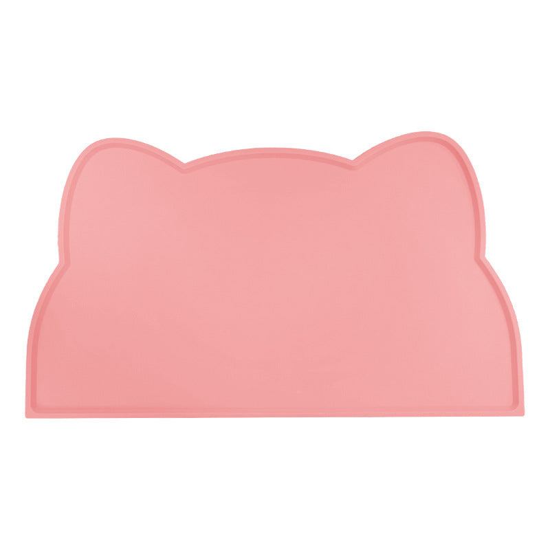 Silicone Pet Feeding Mat | Non-Slip Waterproof Cat Head Food Placemat for Dogs & Cats