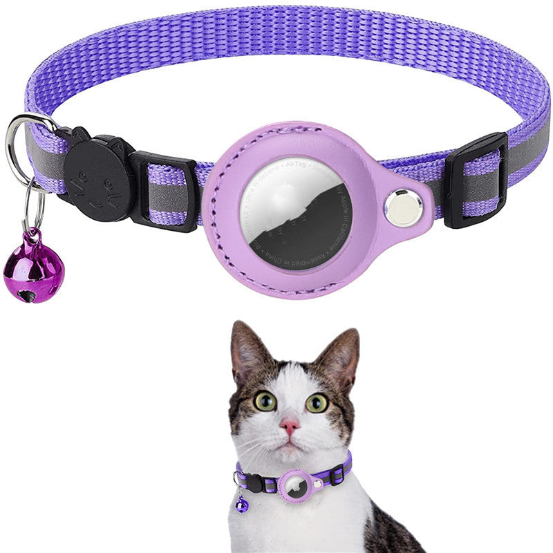 Reflective Air Tag Pet Collar | Waterproof GPS Tracker Holder for Dogs & Cats