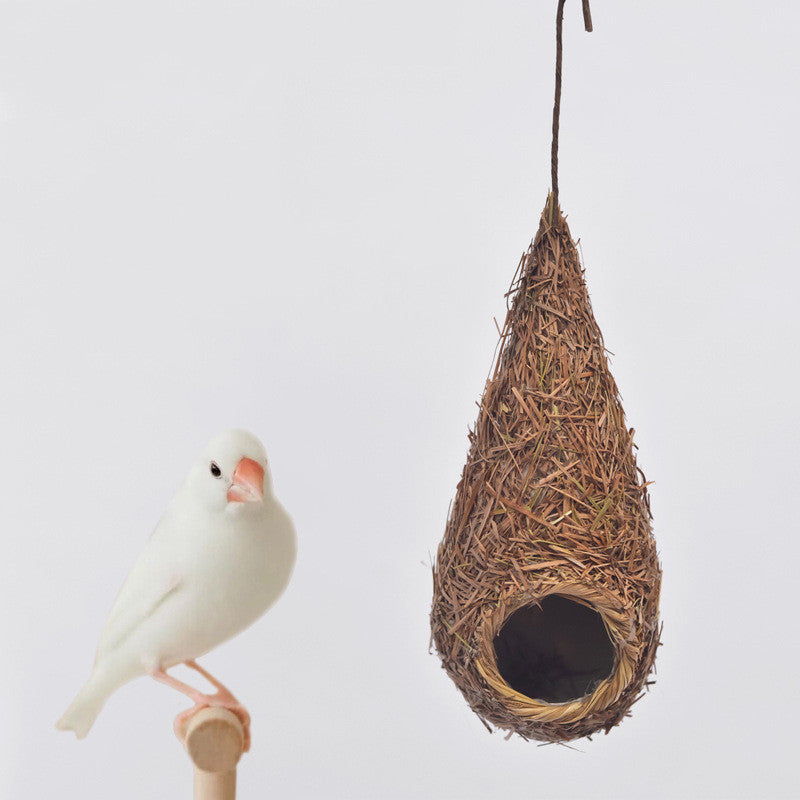 Handmade Natural Straw Bird Nest | Hanging Cage House